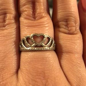 Pandora crown with hearts ring